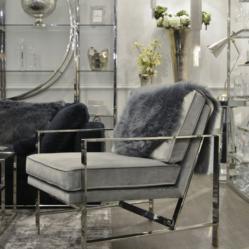 Libra Set of 2 Decadence Gatsby Stainless Steel  Shelving Unit